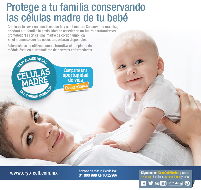 Protege a tu familia conservando las células madre de tu bebé